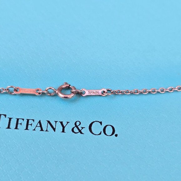 Tiffany & Open Heart Pendant. 22mm on 16" Chain - Picture 6 of 6